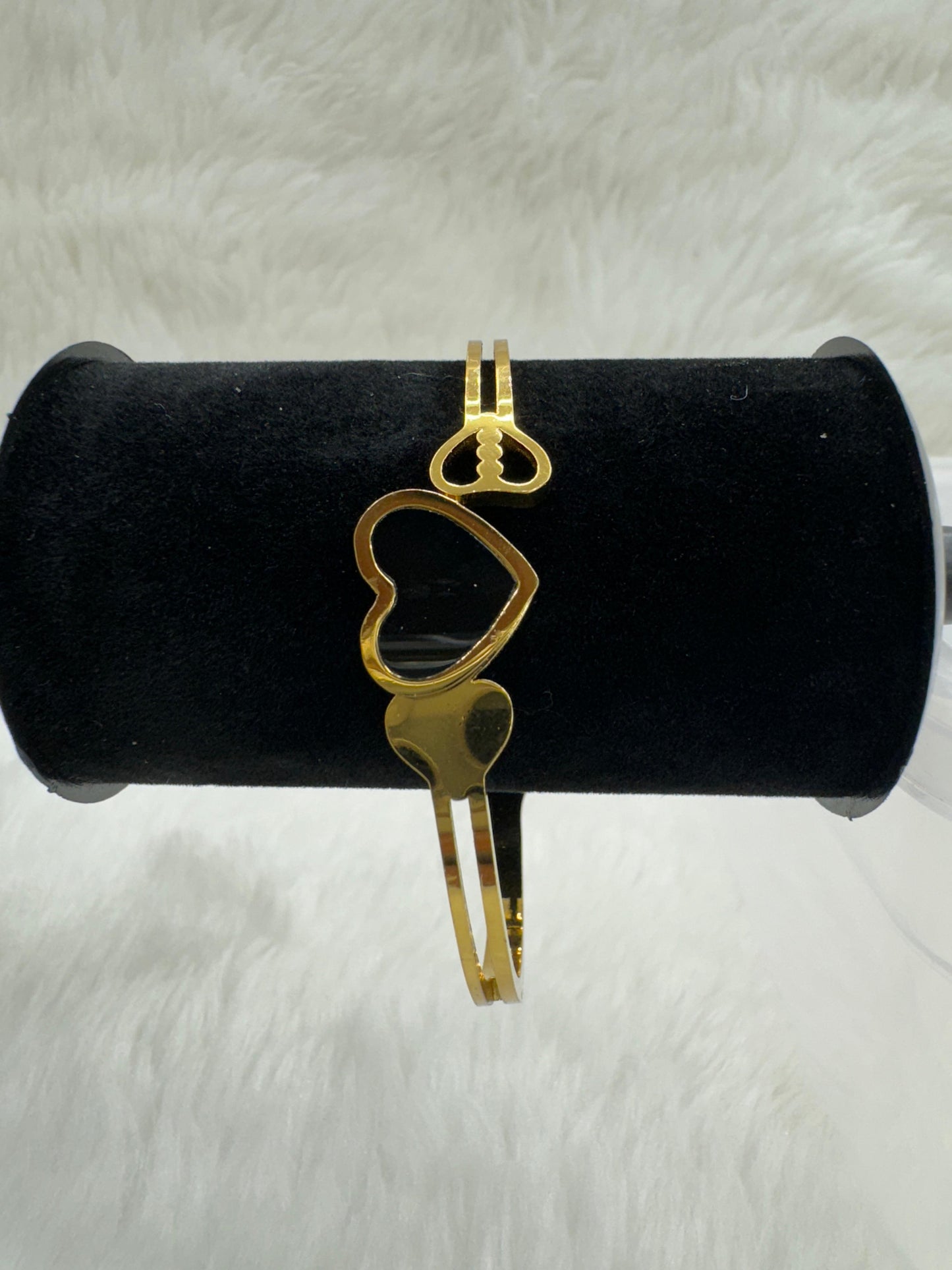 "Elegant Gold-Plated With Black Stone Bracelet" Product code - 6469