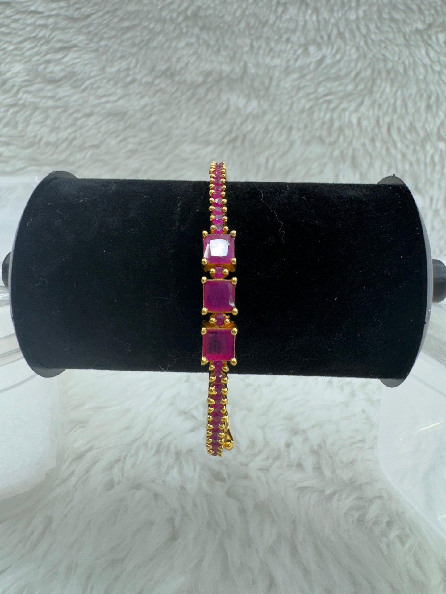 "Gold-Plated with Ruby Bracelet" Product code - 6731