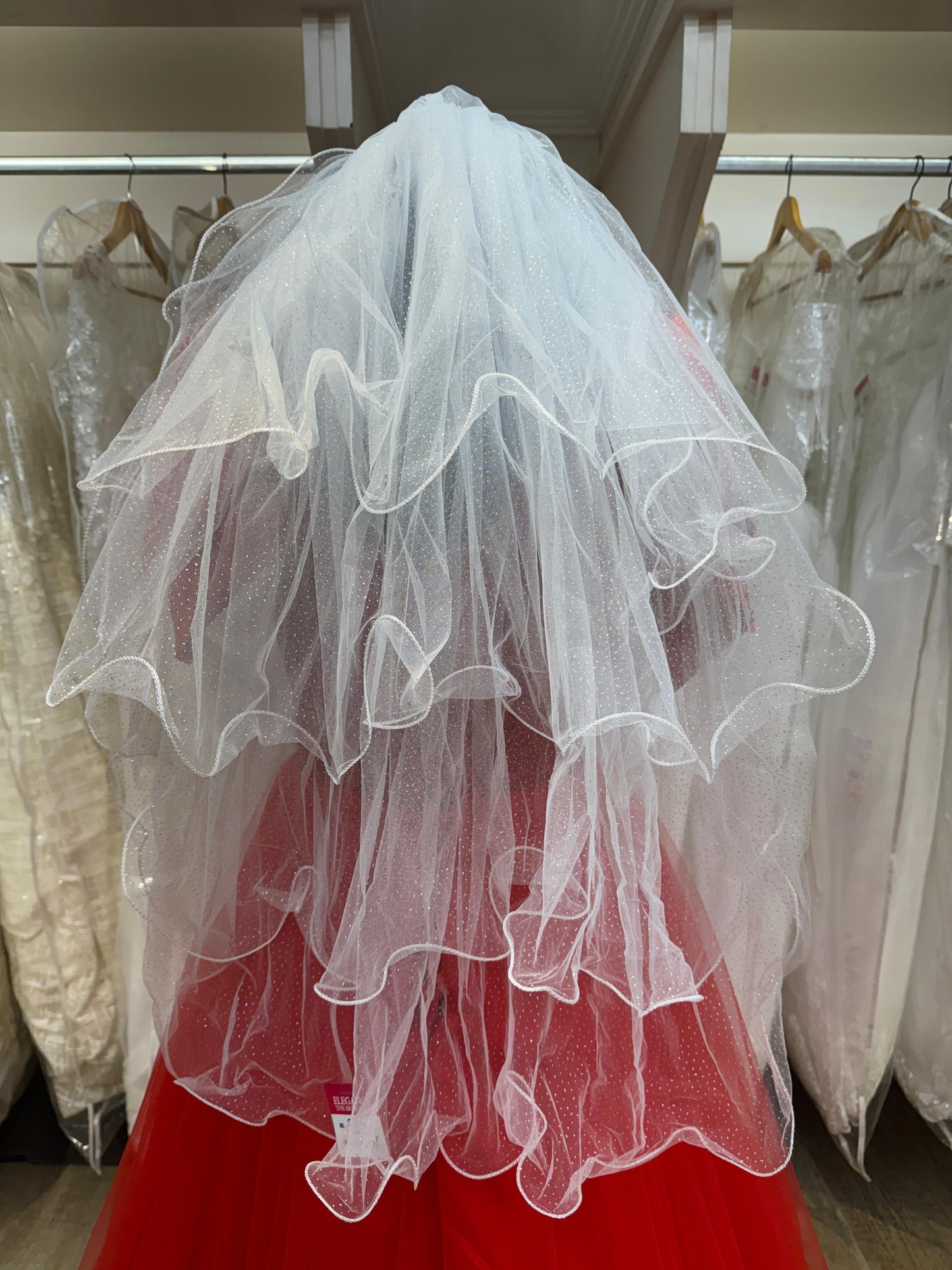 "Elegant Layered Bridal Short Veil" Product code - 4190