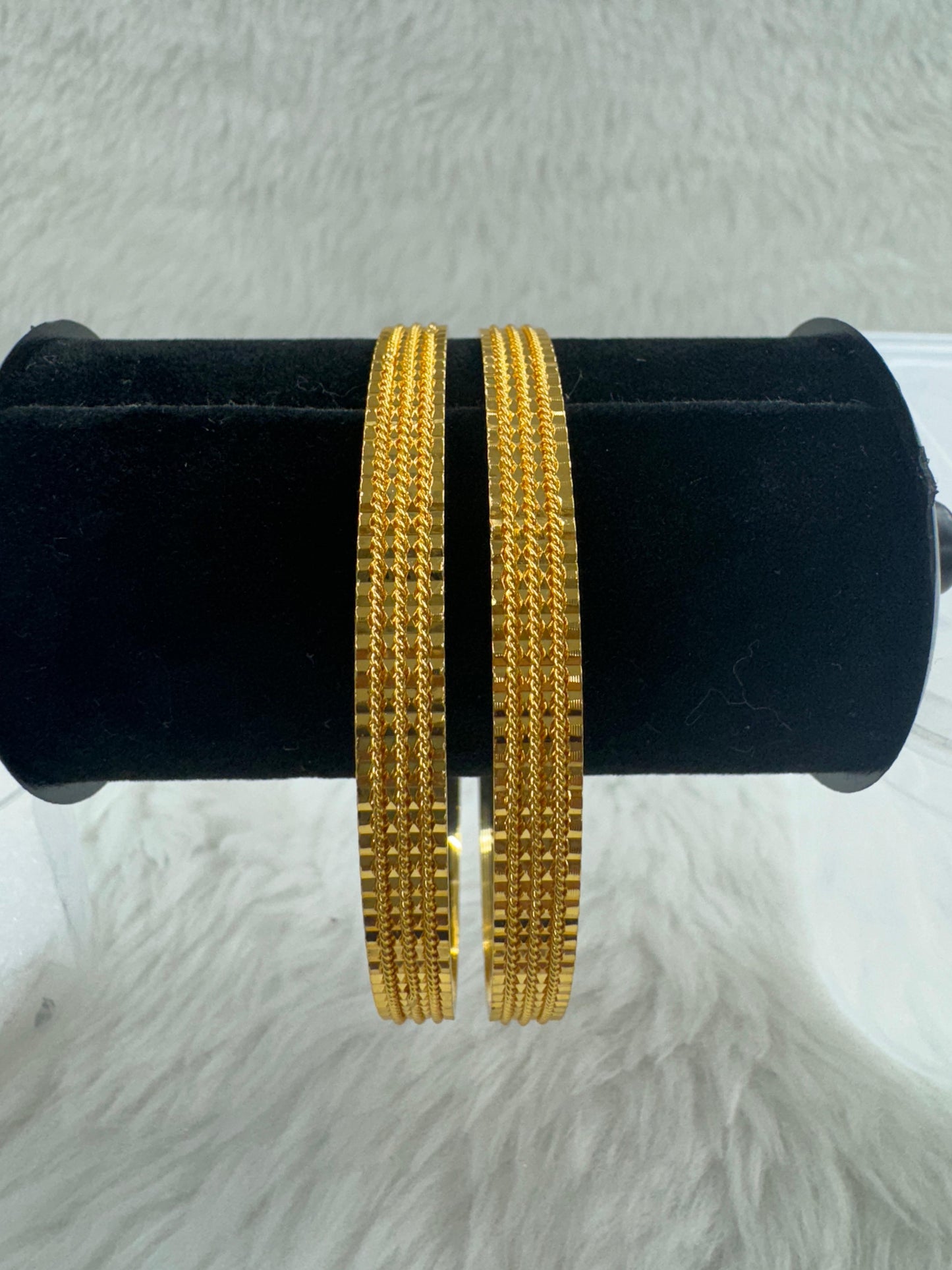 Antique Gold-Plated Bangle Set" Product code - 6760