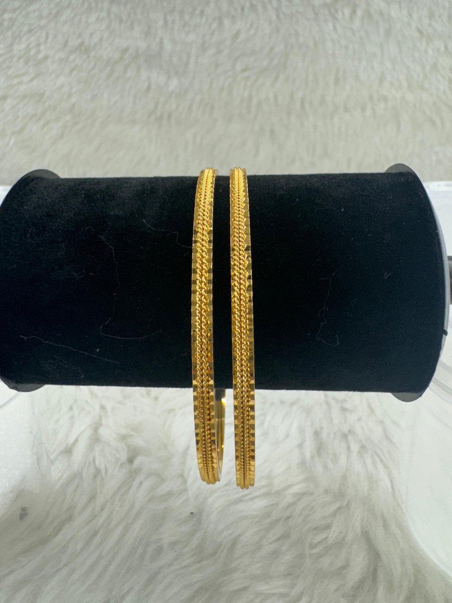 "Antique Gold-Plated Bangle Set" Product code - 6690