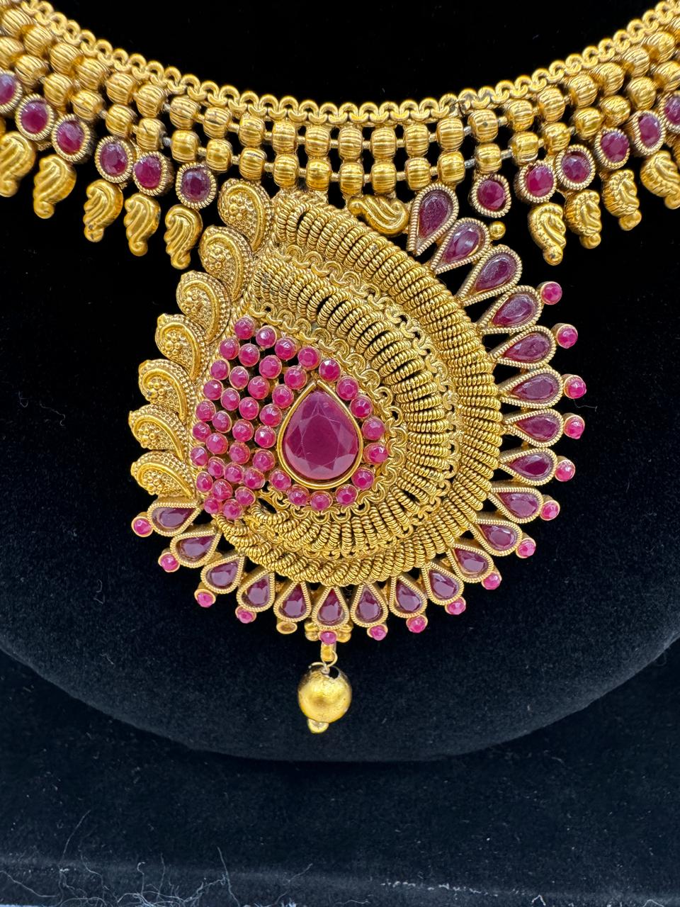 "Royal Ruby Temple Choker" Product code - 6182