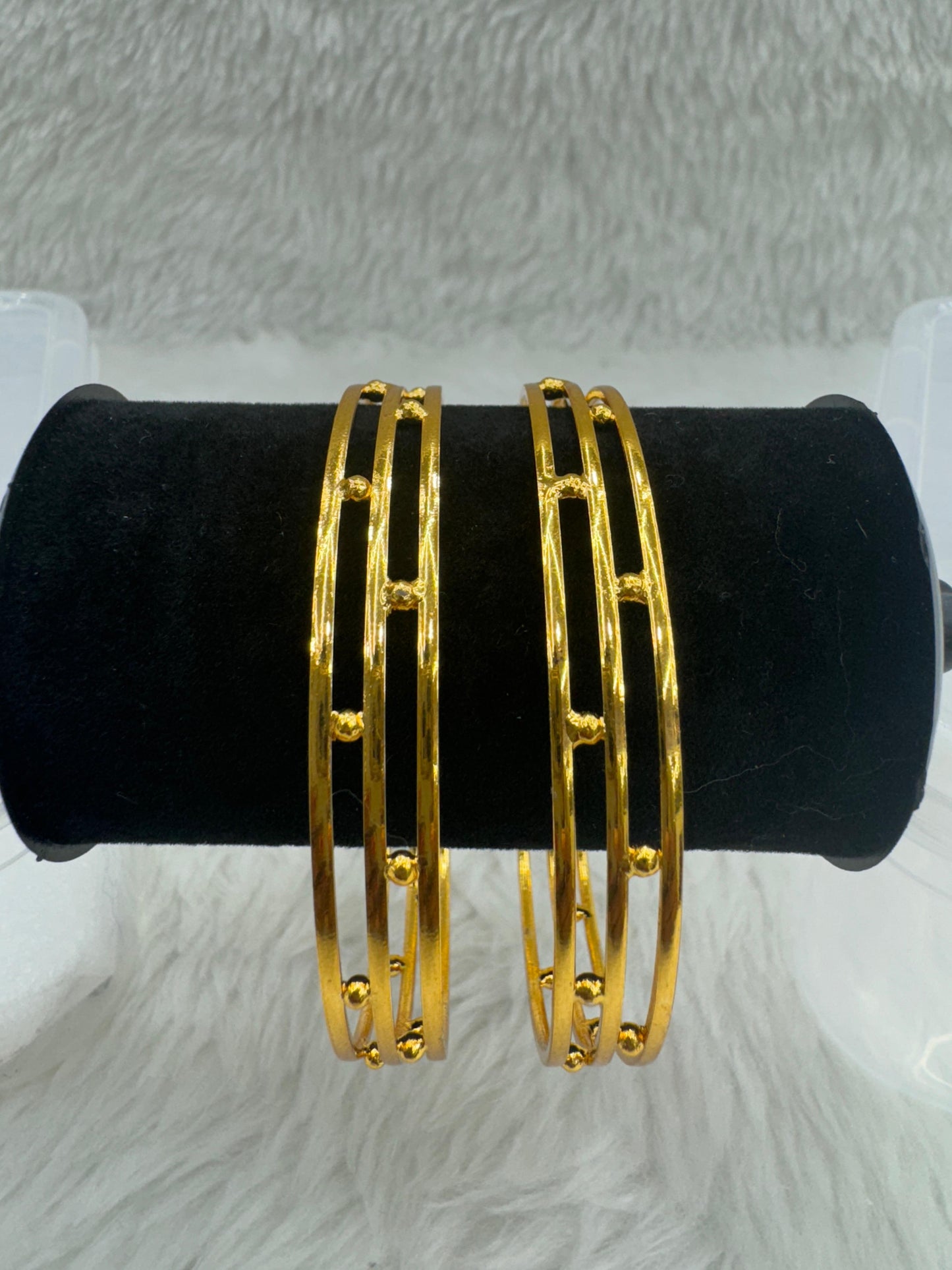 "Antique Gold-Plated Bangle Set" Product code - 6673