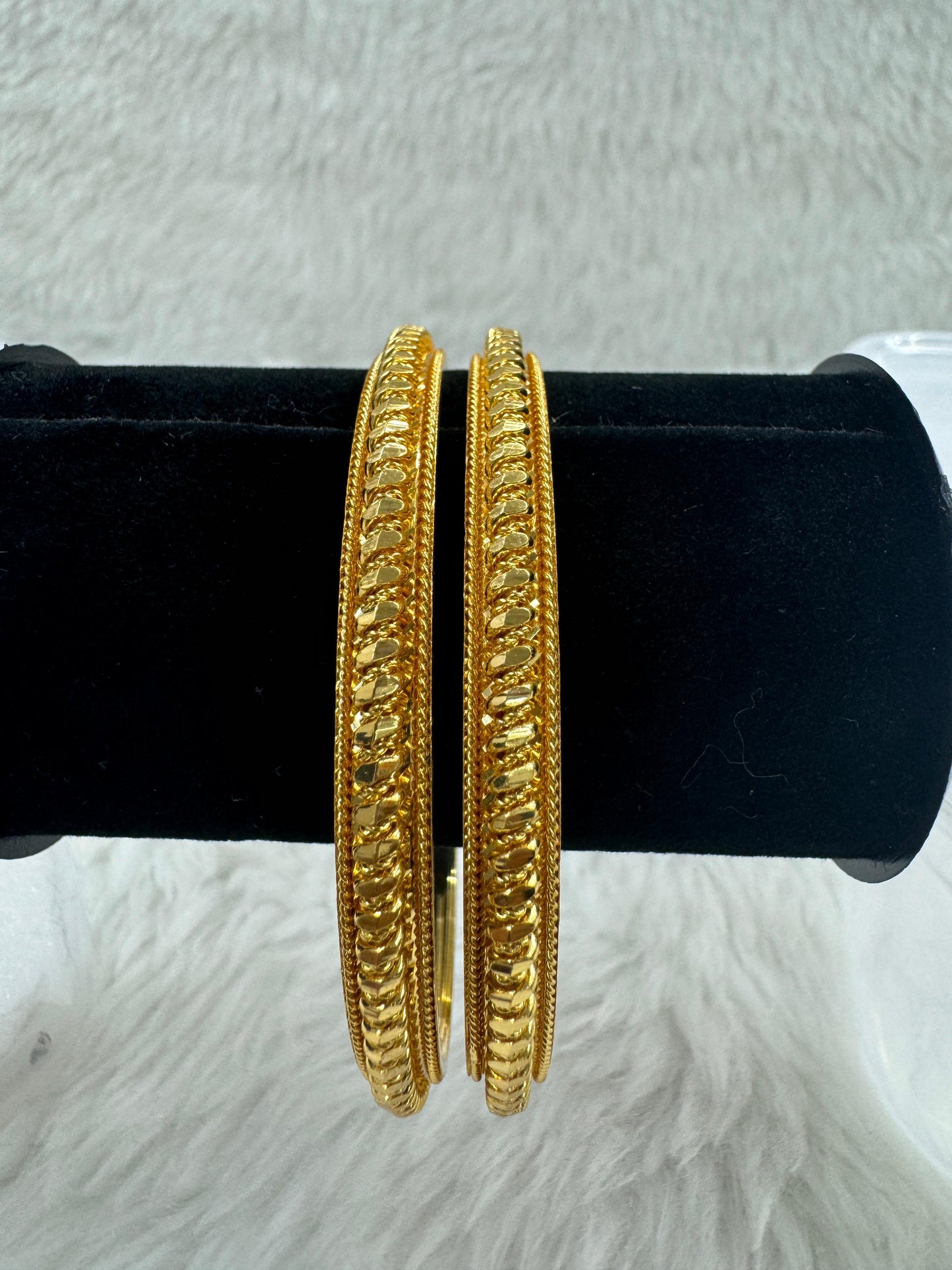 "Antique Gold-Plated Bangle Set" Product code - 6631