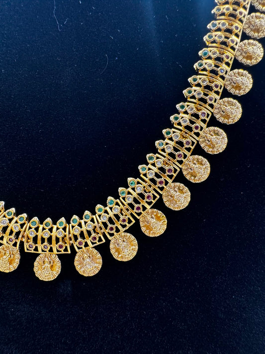 Antique Gold Coin - Style Desiner Necklace-7480