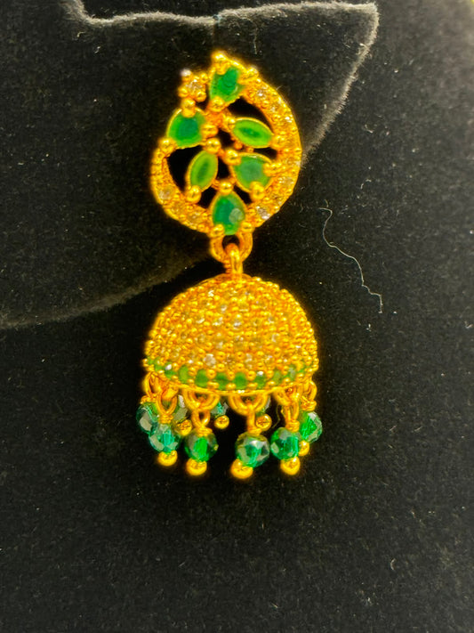 Elegant Diamond style Jhumka set - 7256