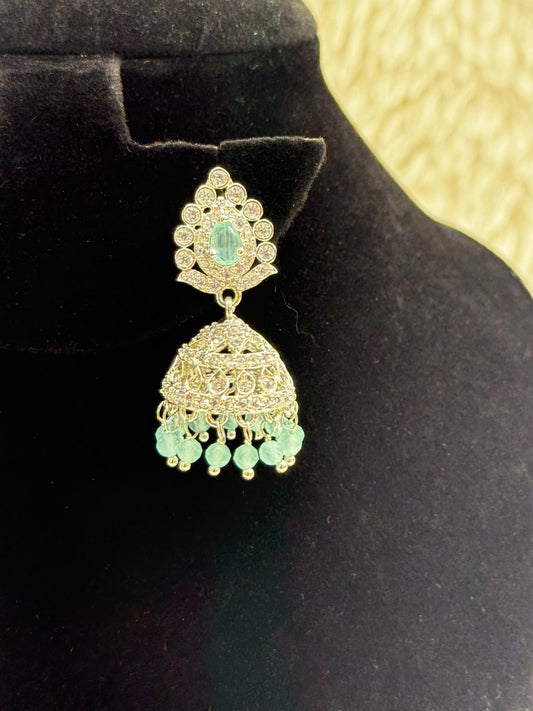 ElegantDiamond style Jhumka set - 7241
