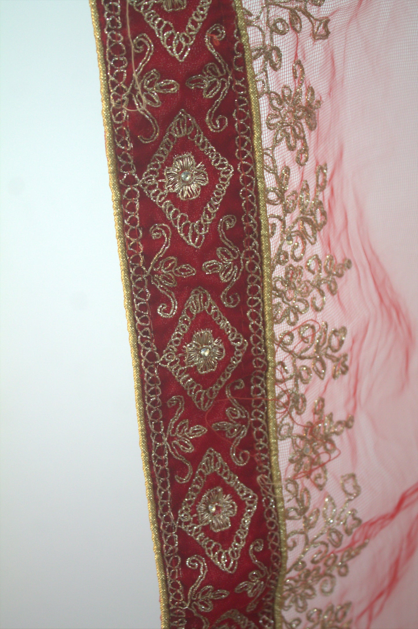 “Crimson Red Velvet Bridal Lehenga with Intricate Zari & Sequin Embroidery” Product code-1226