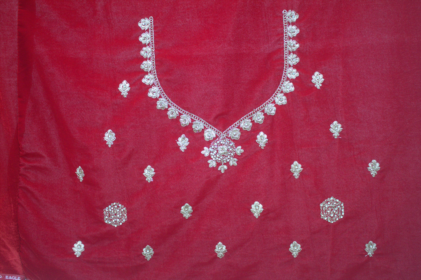 “Crimson Red Velvet Bridal Lehenga with Intricate Zari & Sequin Embroidery” Product code-1226