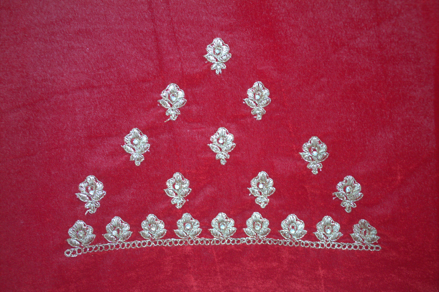 “Crimson Red Velvet Bridal Lehenga with Intricate Zari & Sequin Embroidery” Product code-1226