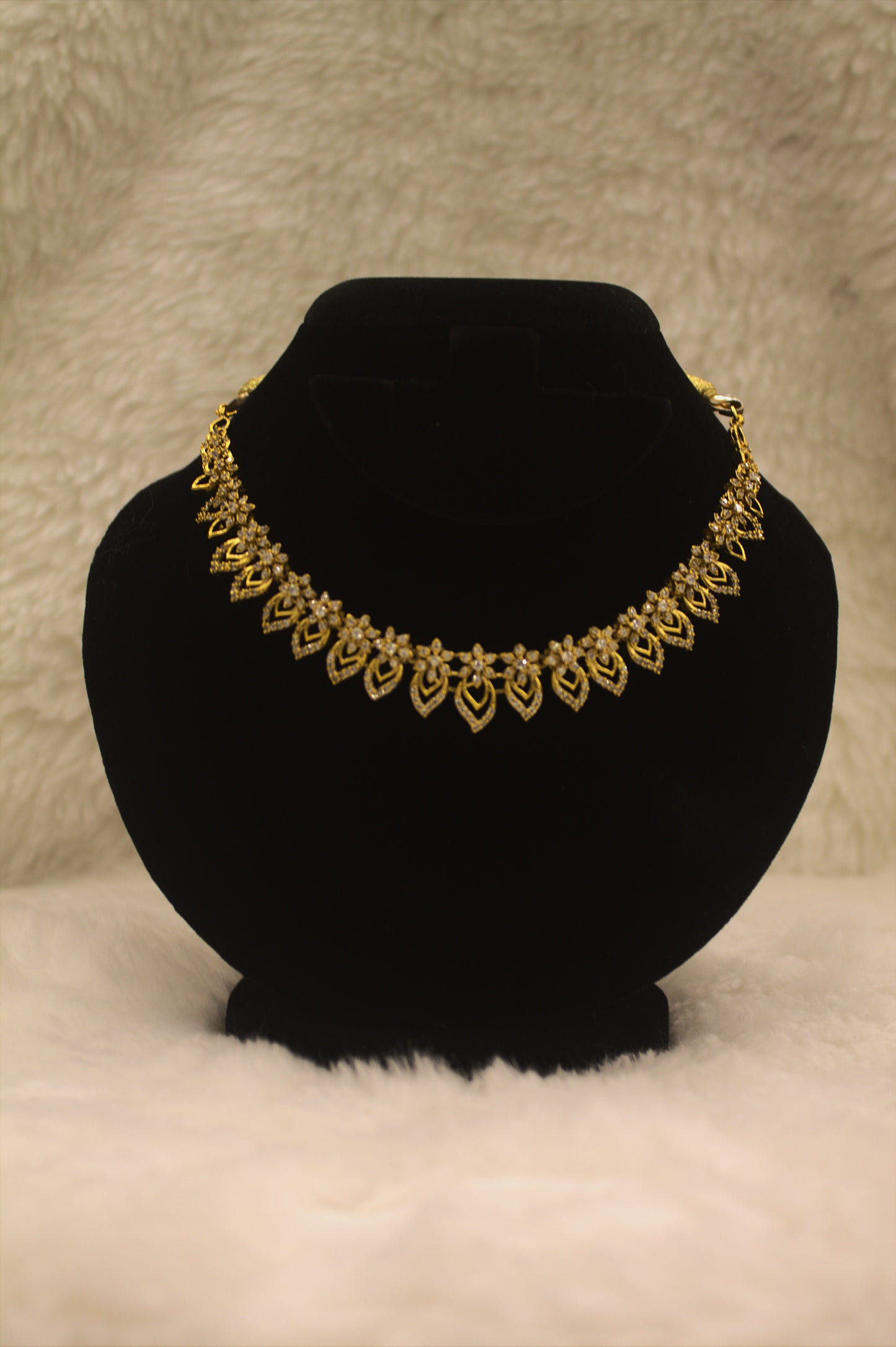 “Sparkling Blossom Choker Necklace with Matching Earrings” Product code-6331