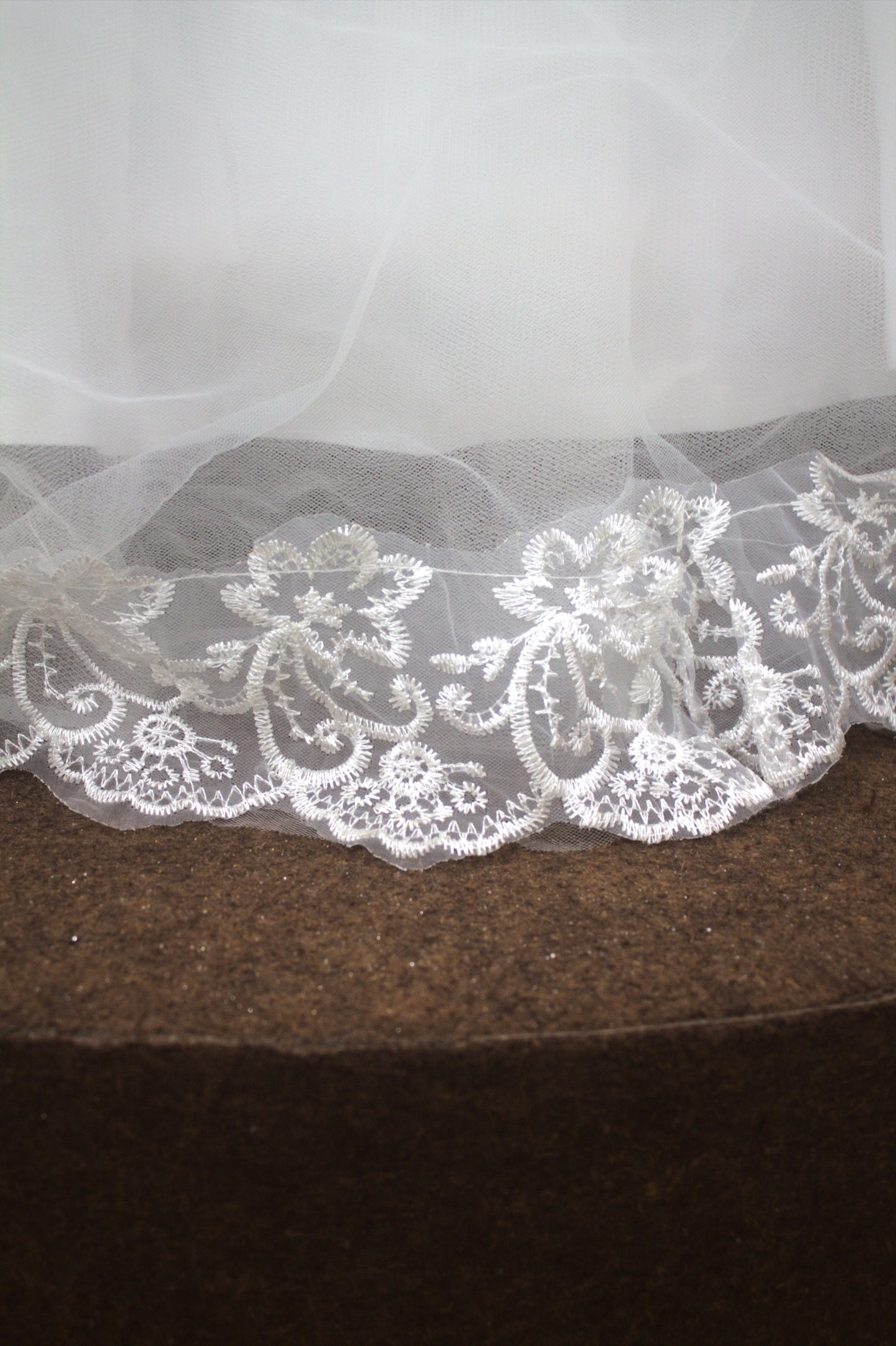 "White Beaded Tulle Ball Gown Wedding Dress with Sheer Sleeves & Lace Appliqués-White Gowns" Product code-2003