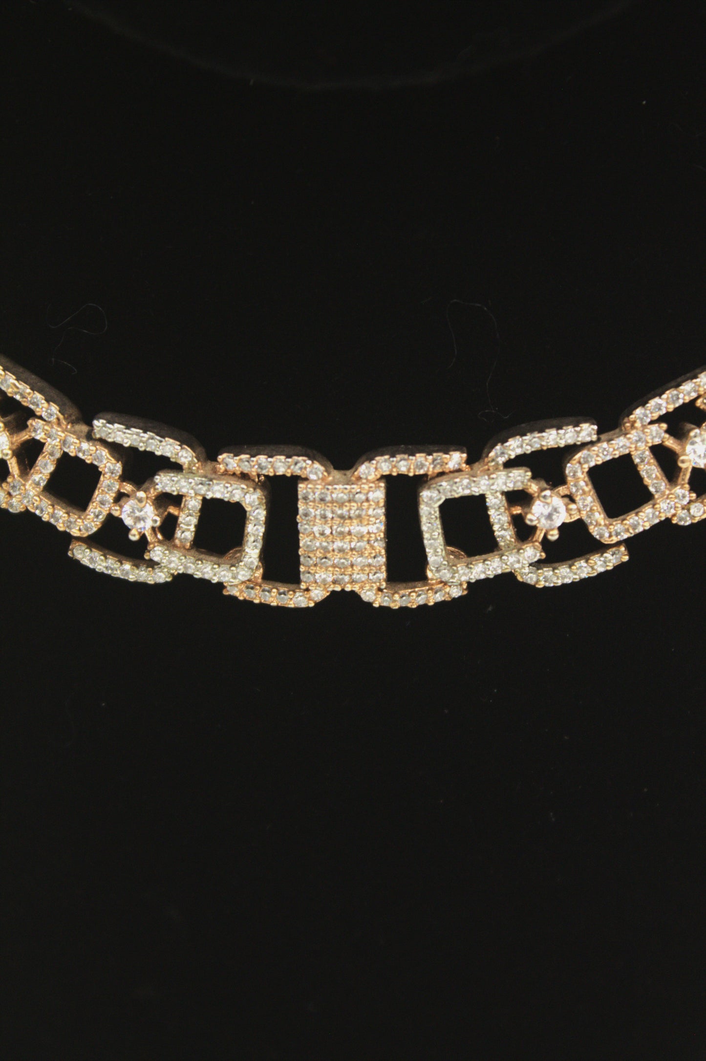 “Elegant Silver Crystal Choker Necklace & Drop Earring Set” Product code-6041