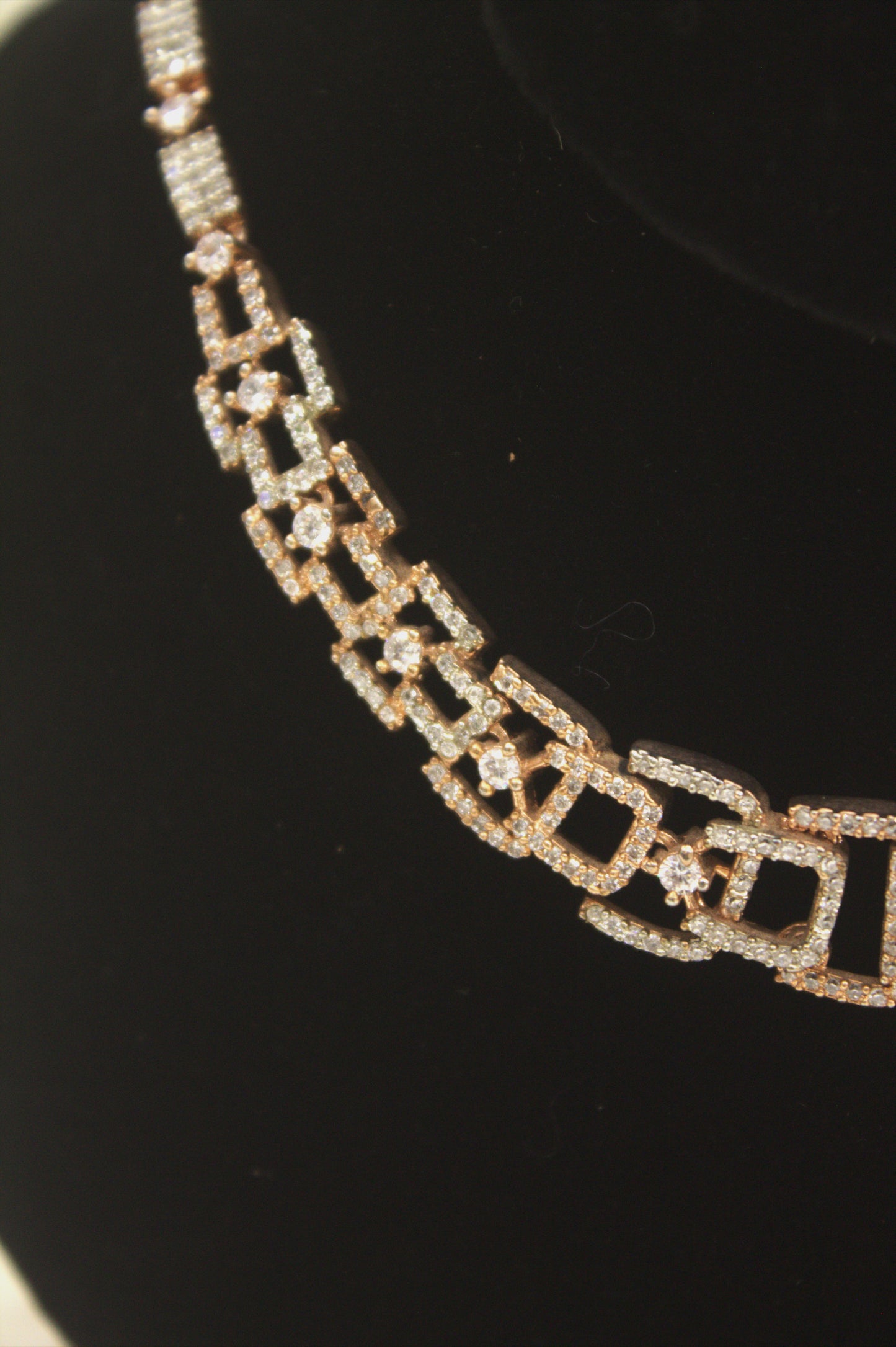 “Elegant Silver Crystal Choker Necklace & Drop Earring Set” Product code-6041