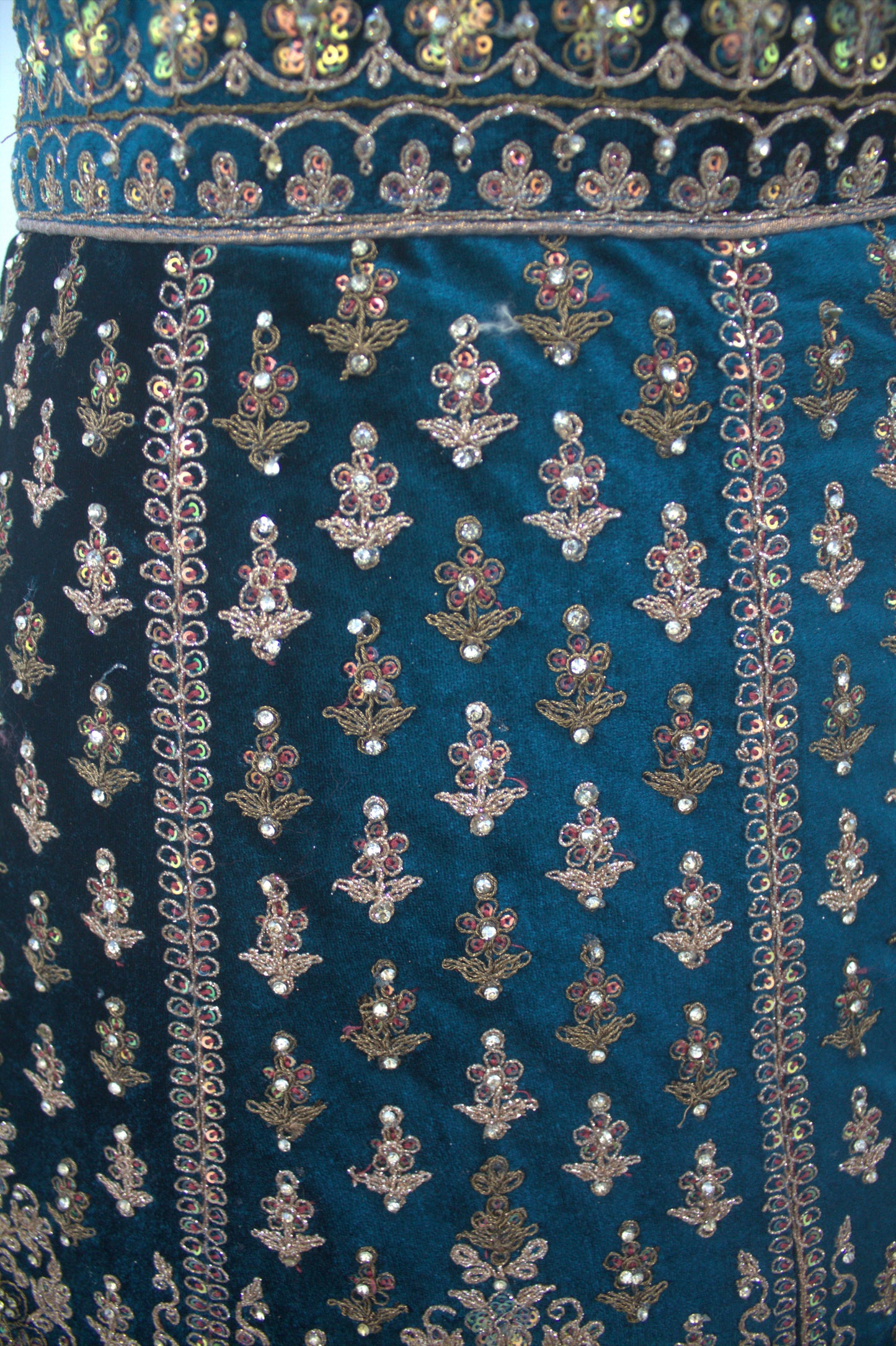 “Emerald Majesty Heavy Embroidered Bridal Lehenga with Sequins & Zari Work” Product code-1247