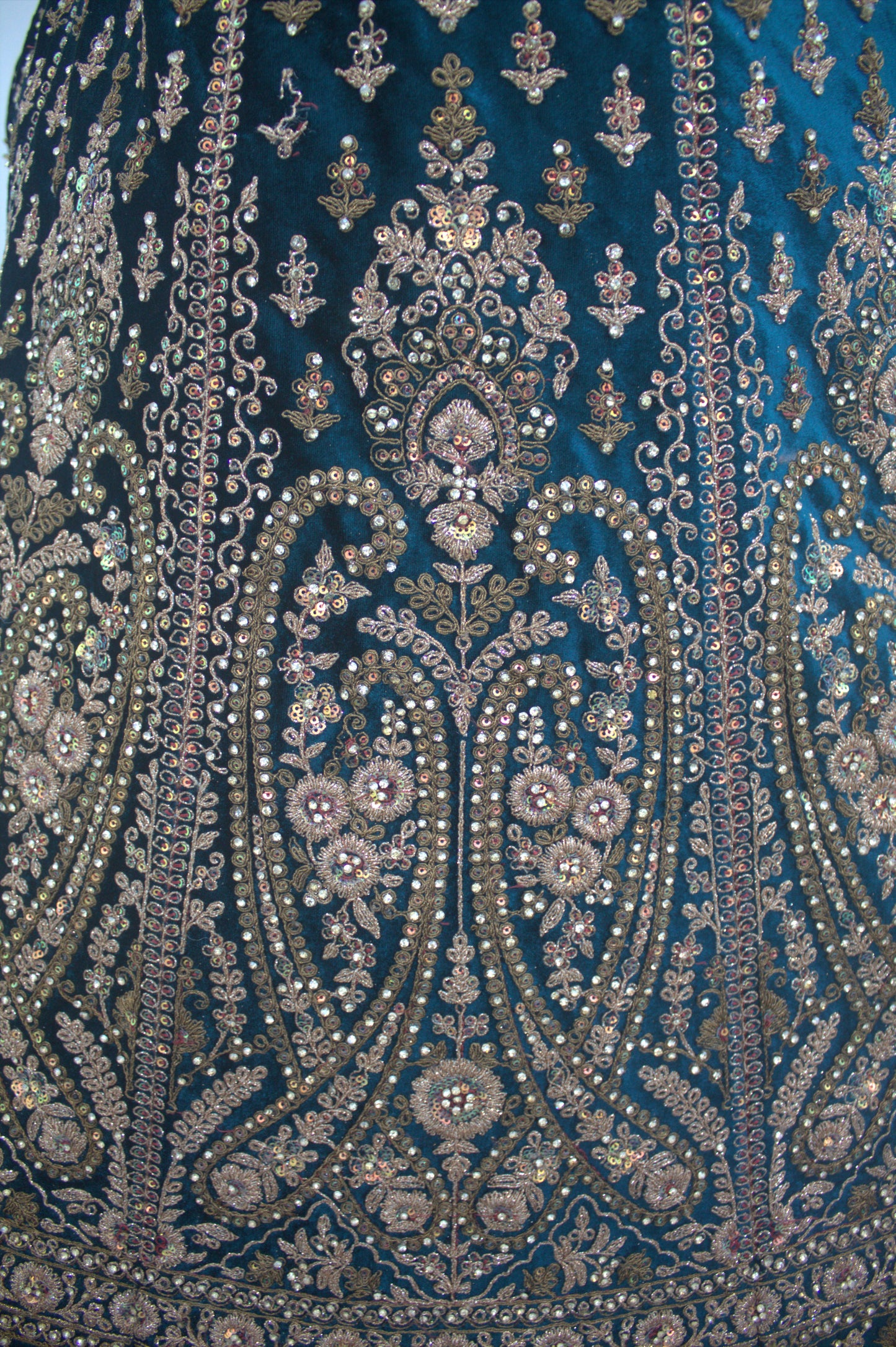 “Emerald Majesty Heavy Embroidered Bridal Lehenga with Sequins & Zari Work” Product code-1247