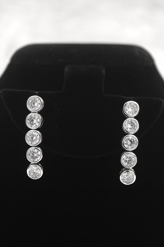 "Timeless Crystal Round Necklace & Drop Earrings" Product code-6138