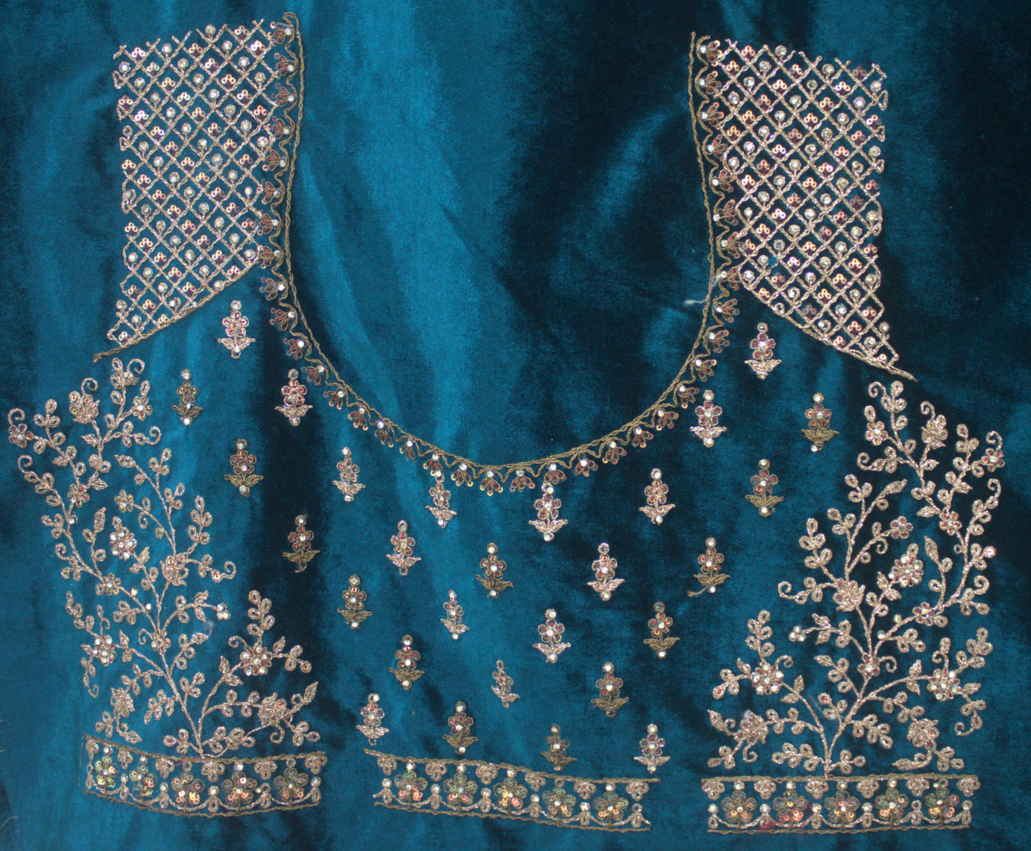 “Emerald Majesty Heavy Embroidered Bridal Lehenga with Sequins & Zari Work” Product code-1247