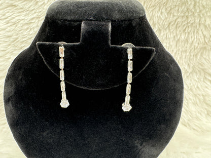 "Silver Starburst Crystal Necklace Set" Product Code - 6049