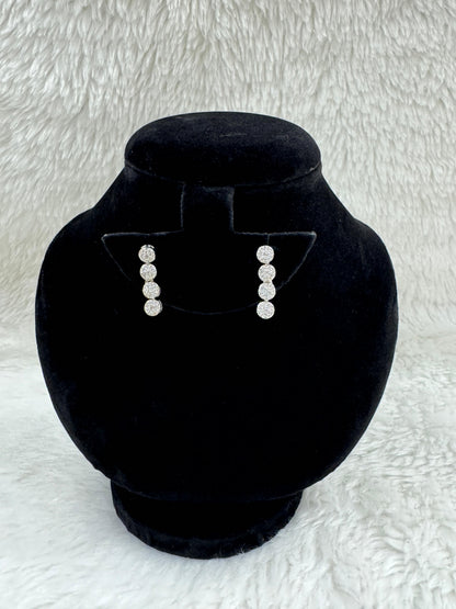 "White Stone Necklace & Earring set" Product code - 6600