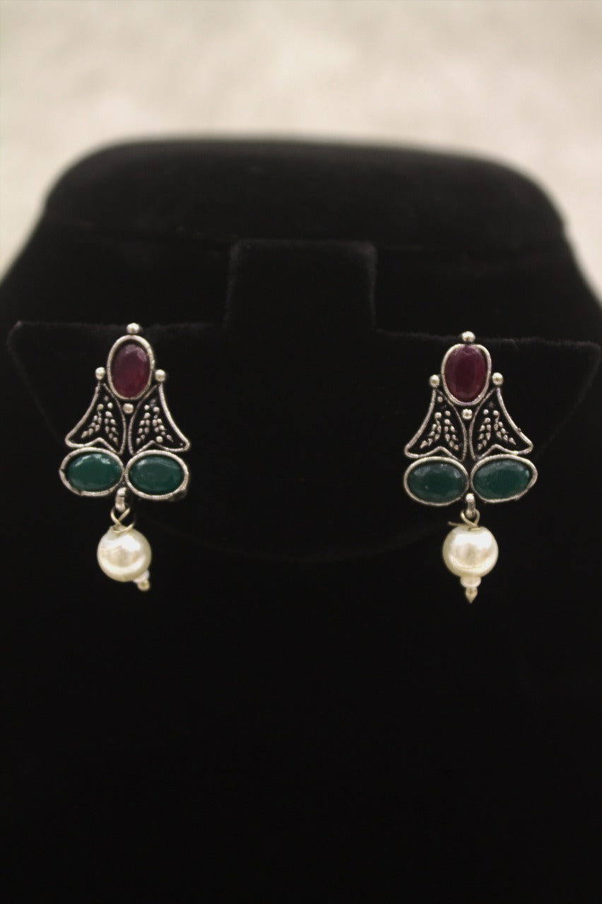 "Oxidised Jewellery Necklace &amp; Earring Set" Product code - 6195