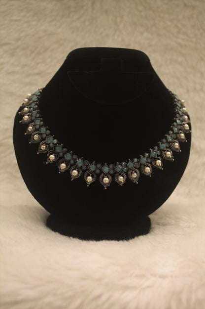 "Oxidised Jewellery Necklace &amp; Earring Set" Product code - 6193