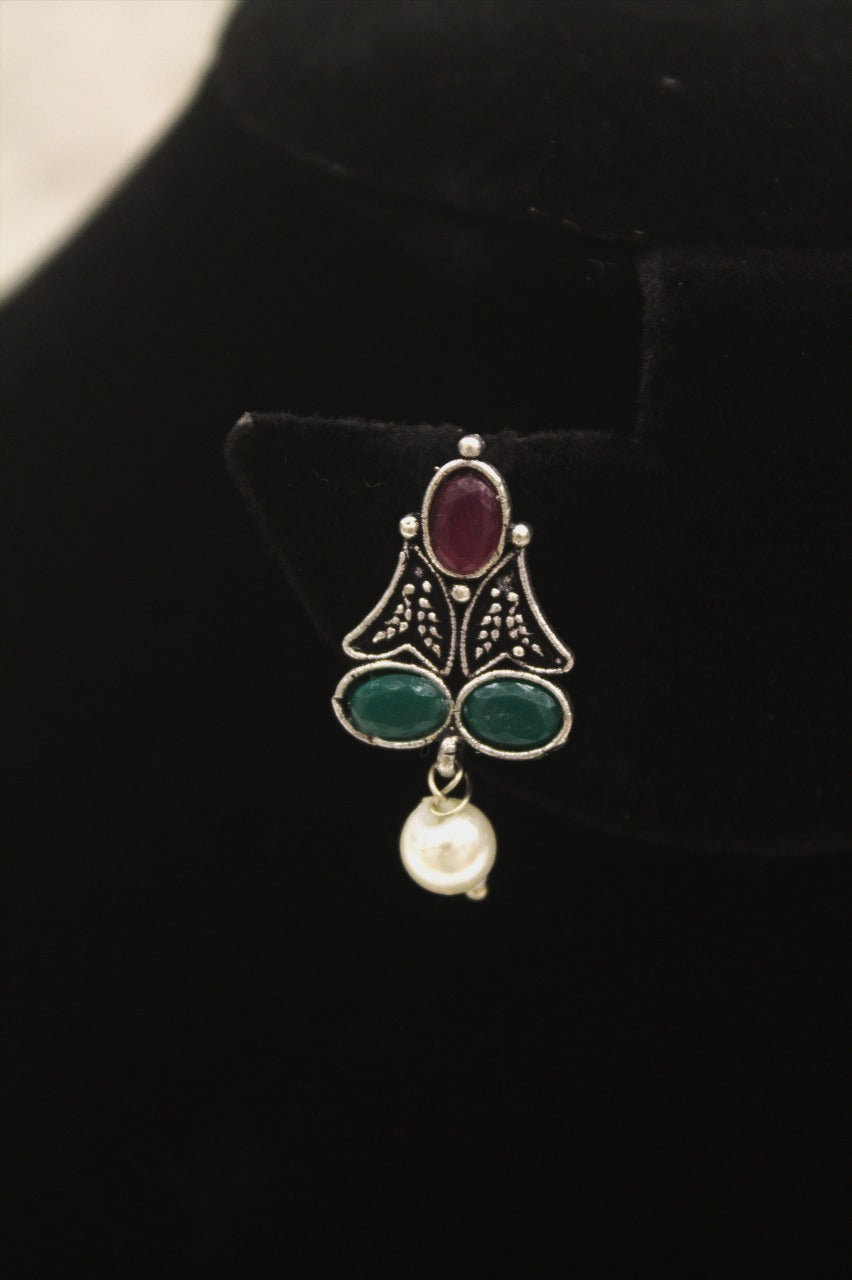 "Oxidised Jewellery Necklace &amp; Earring Set" Product code - 6195