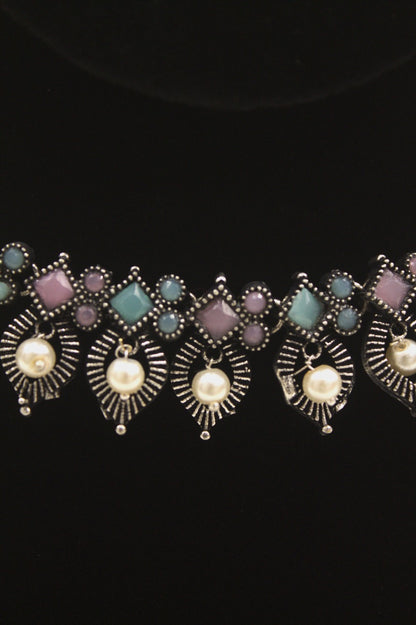 "Oxidised Jewellery Necklace &amp; Earring Set" Product code - 6196