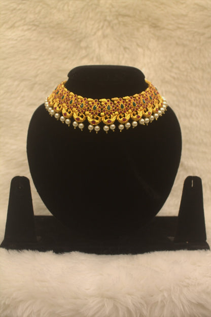 "Antique Gold-Plated Necklace" Product code - 6174