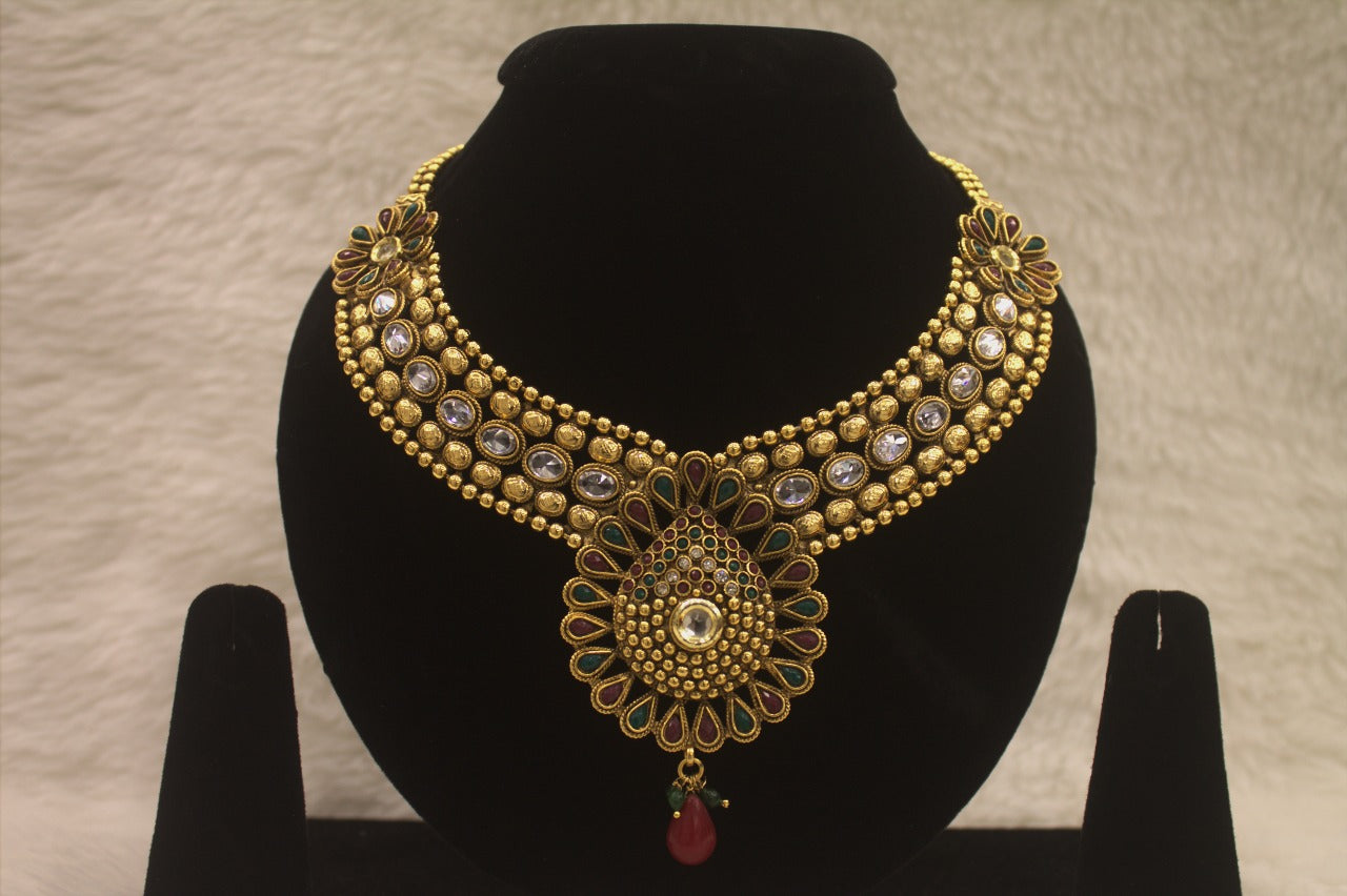 "Antique Gold-Plated Necklace" Product code - 6180