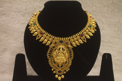 "Antique Gold-Plated Necklace & Earring Set" Product code - 6176