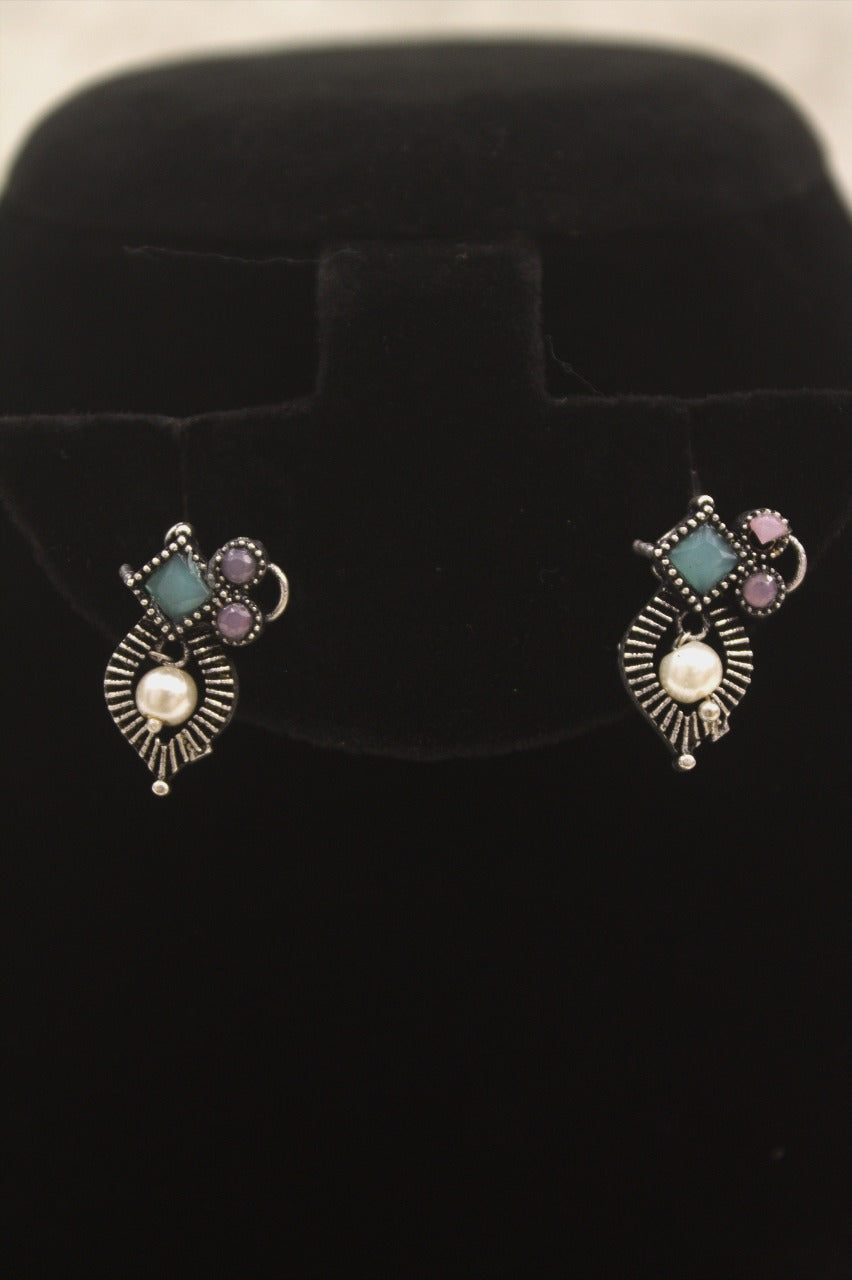 "Oxidised Jewellery Necklace &amp; Earring Set" Product code - 6196