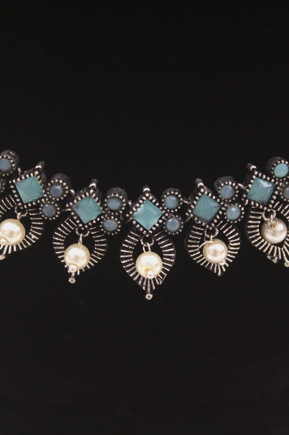 "Oxidised Jewellery Necklace &amp; Earring Set" Product code - 6193