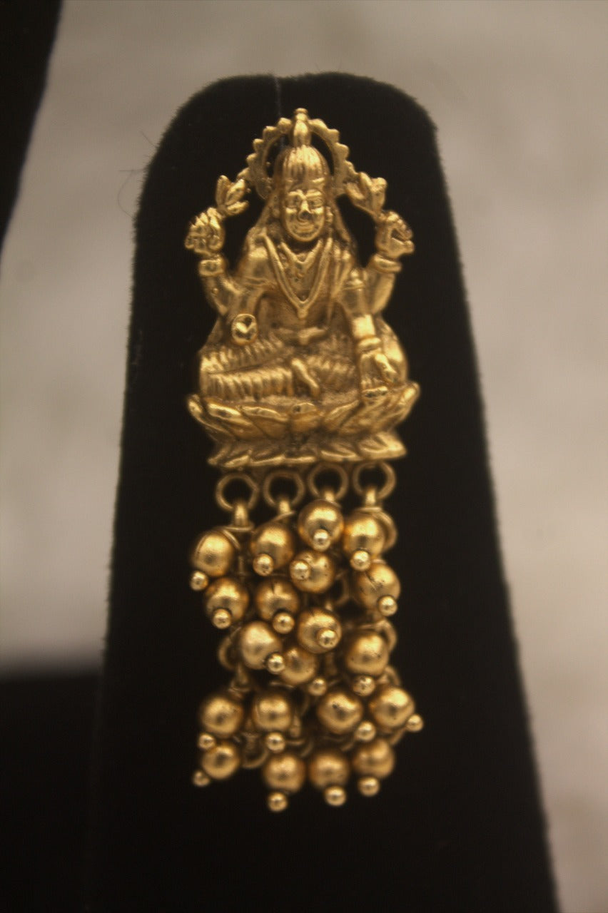 "Antique Gold-Plated Necklace &amp; Earring Set" Product code - 6055
