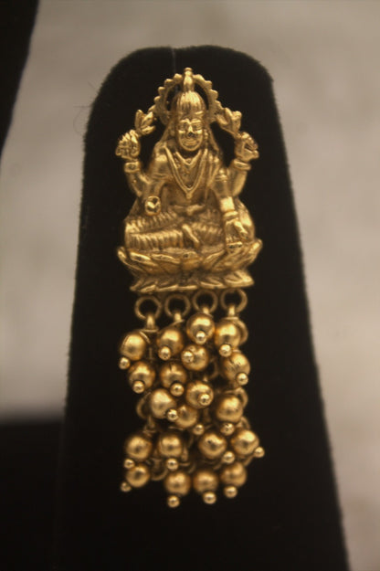 "Antique Gold-Plated Necklace &amp; Earring Set" Product code - 6055