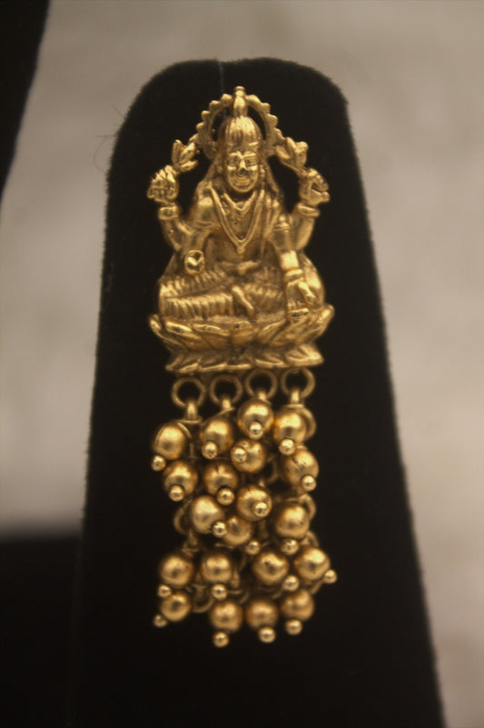 "Antique Gold-Plated Necklace &amp; Earring Set" Product code - 6055