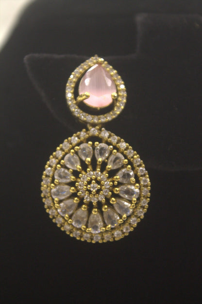 "Gold Stone Necklace & Earring Set" Product code - 6032