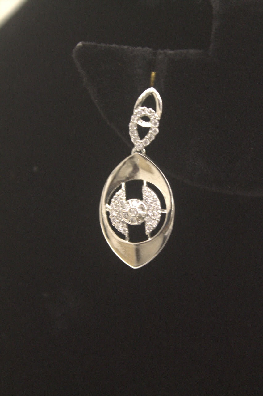 "White Stone Necklace &amp; Earring Set" Product code - 6349