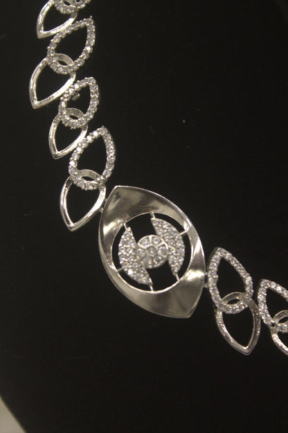 "White Stone Necklace &amp; Earring Set" Product code - 6349