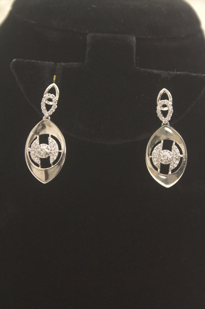 "White Stone Necklace &amp; Earring Set" Product code - 6349