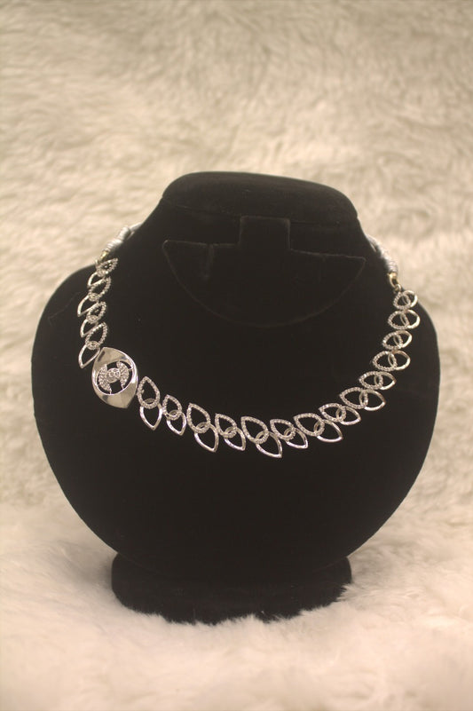 "White Stone Necklace &amp; Earring Set" Product code - 6349