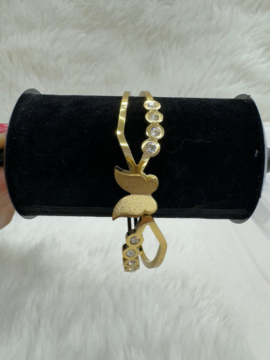"Elegant Gold-Plated With Stone Bracelet" Product code - 6476