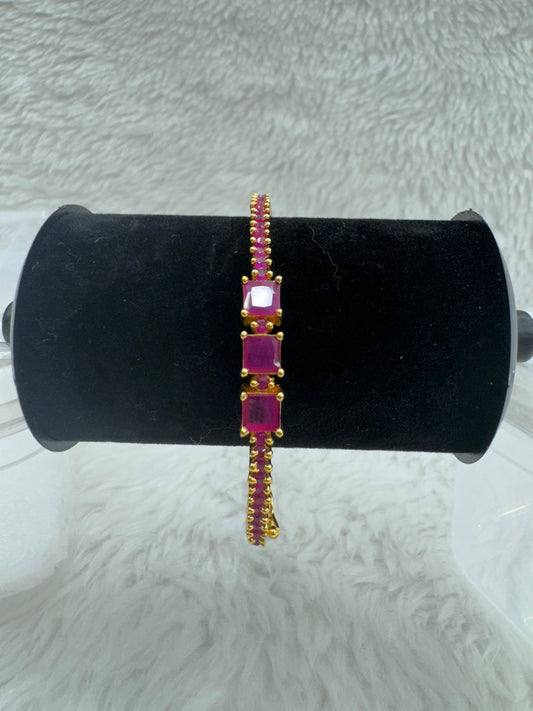 "Gold-Plated with Ruby Bracelet" Product code - 6731