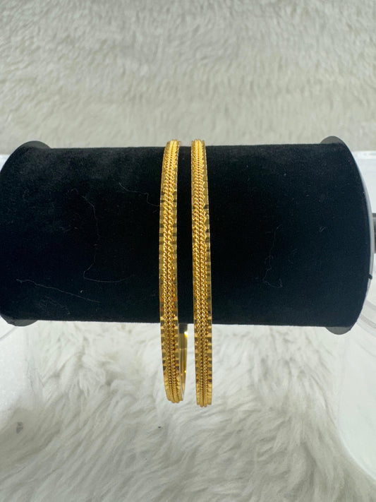 "Antique Gold-Plated Bangle Set" Product code - 6690