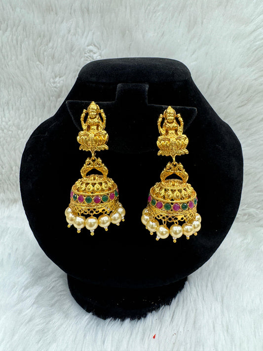 Beautiful Gold-Plated With Multi stone Jimikki" Product code - 6157