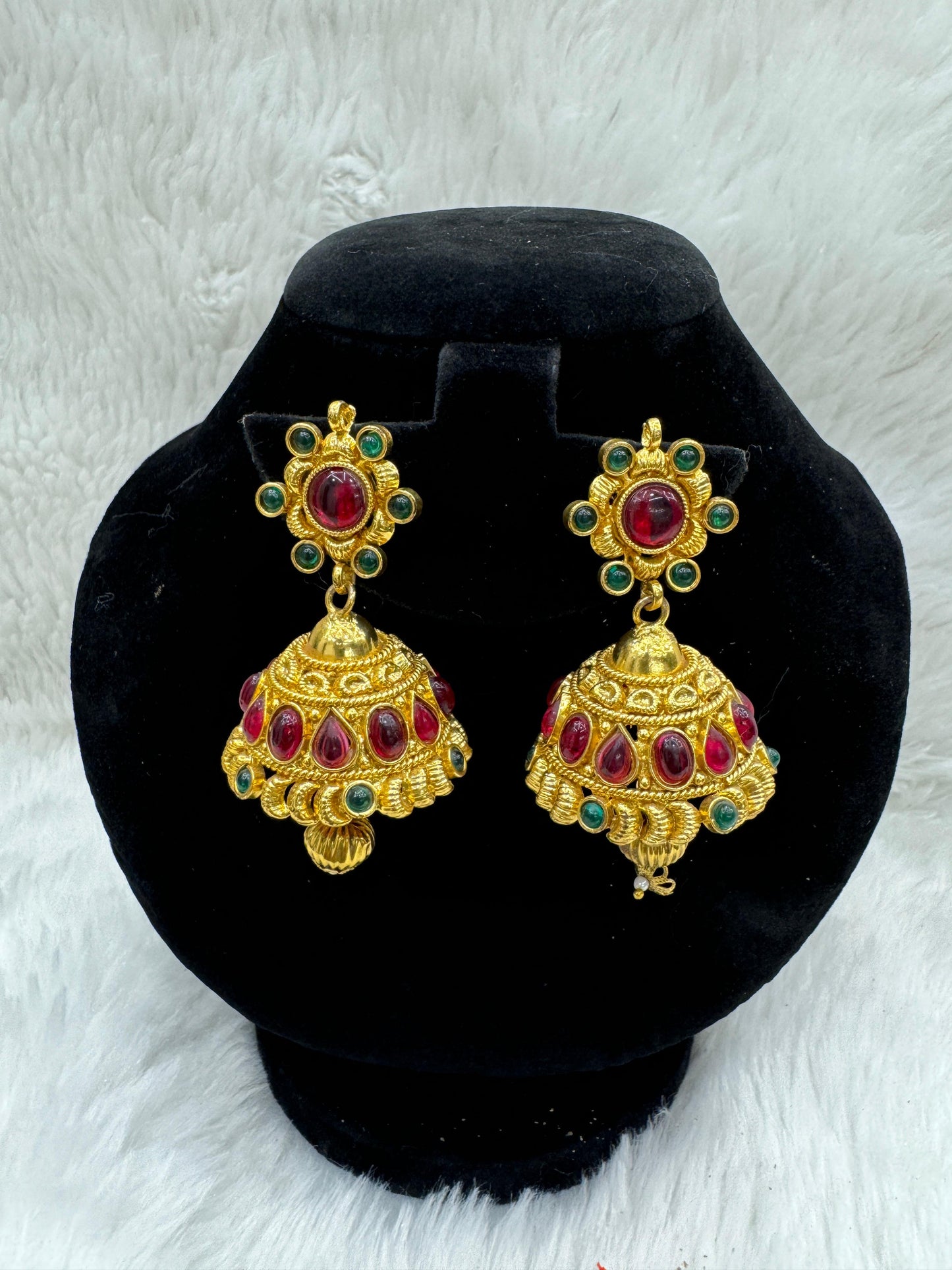 "Beautiful Gold-Plated With Multi stone Jimikki" Product code - 6147