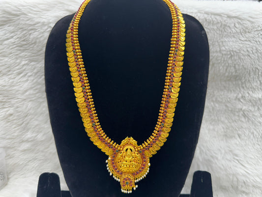 "Antique Lakshmi Coin Temple Necklace" Product Code - 6057