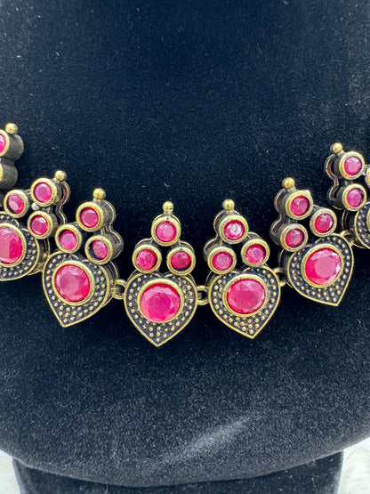 Ruby Royale Necklace Set - product code 6198