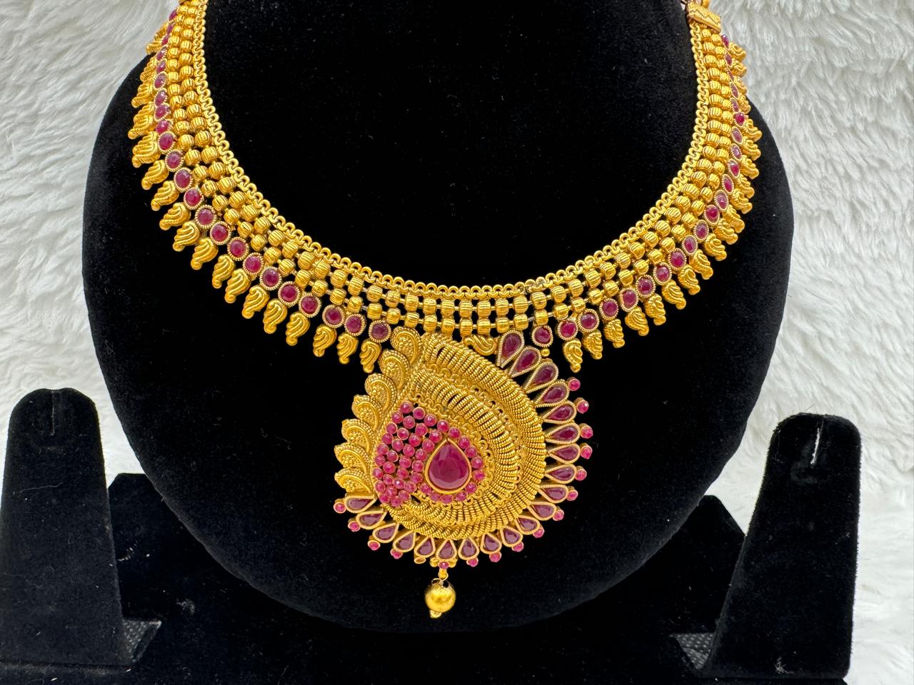 "Royal Ruby Temple Choker" Product code - 6182