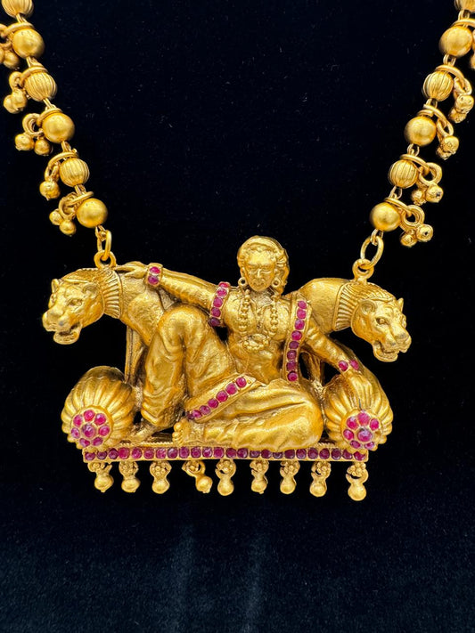 "Royal Lakshmi Temple Necklace" Product Code - 6173